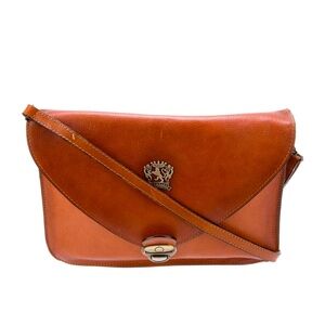 Pratesi Firenze Made in Italy Cognac Leather Shoulder Bag/Crossbody Bag